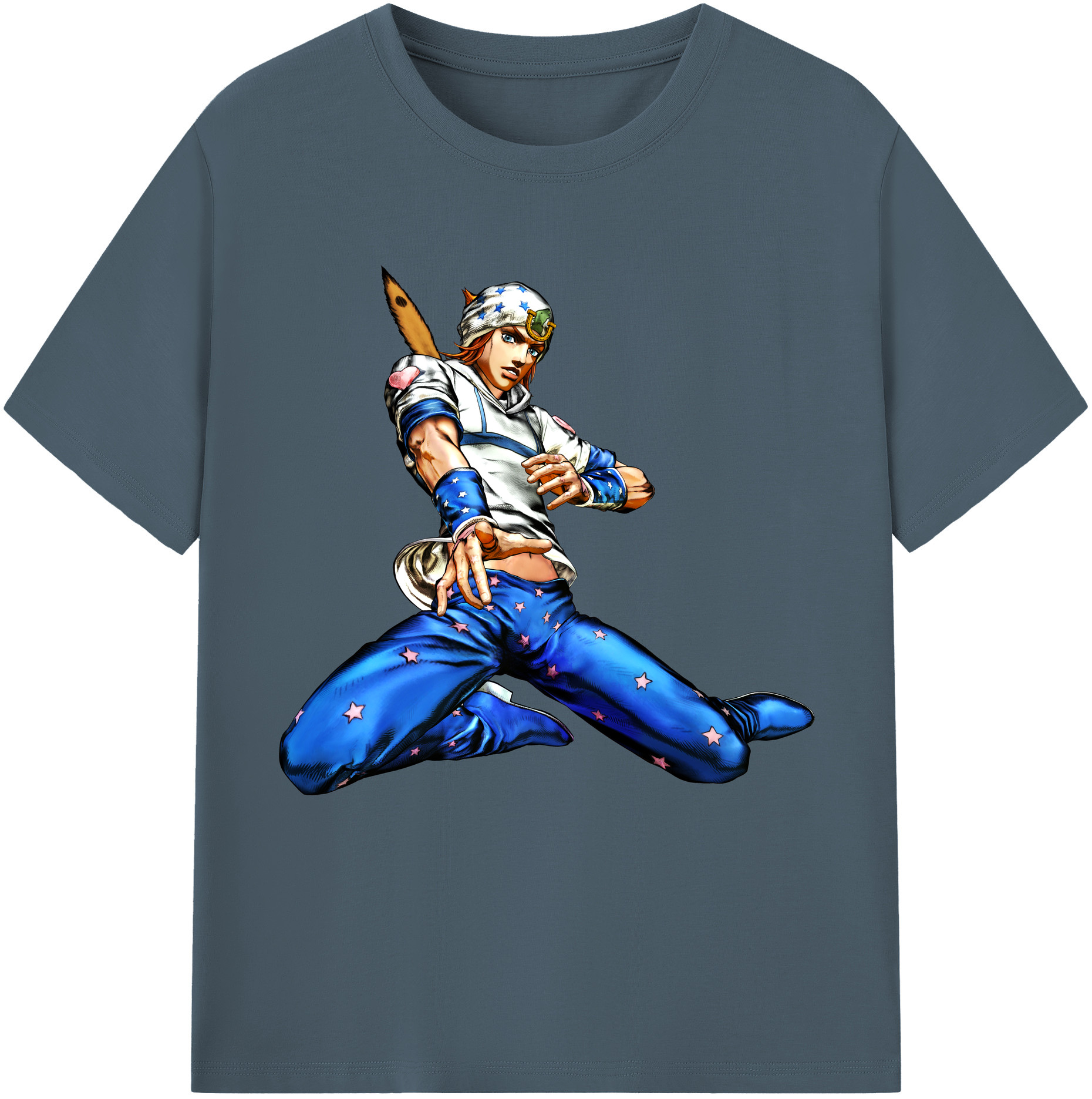（画像用） ジョジョの奇妙な冒険 ジョナサン?ジョースター JoJo's Bizarre Adventure Jonathan Joestar 綿100％半袖Tシャツ（フロントプリント）